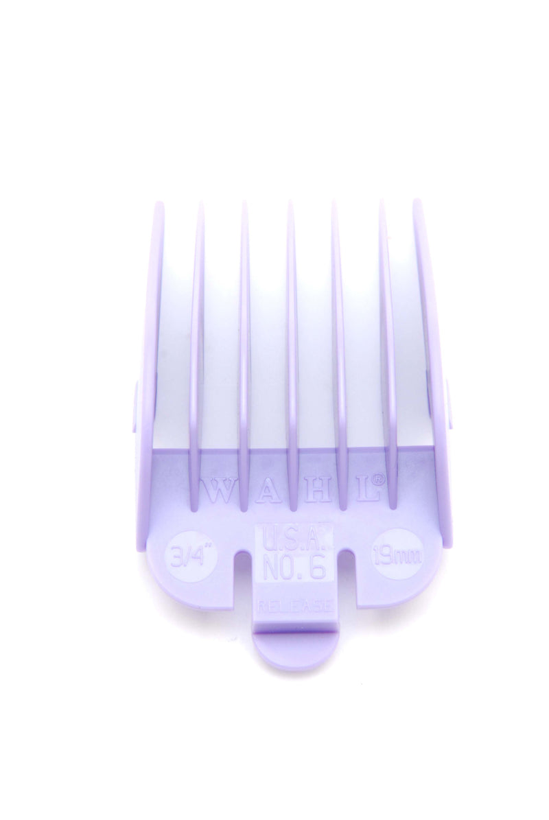 Wahl No. 6 Plastic Tab Attachment Comb 3/4inch Mauve Clipper/Trimmer Attachment Wahl