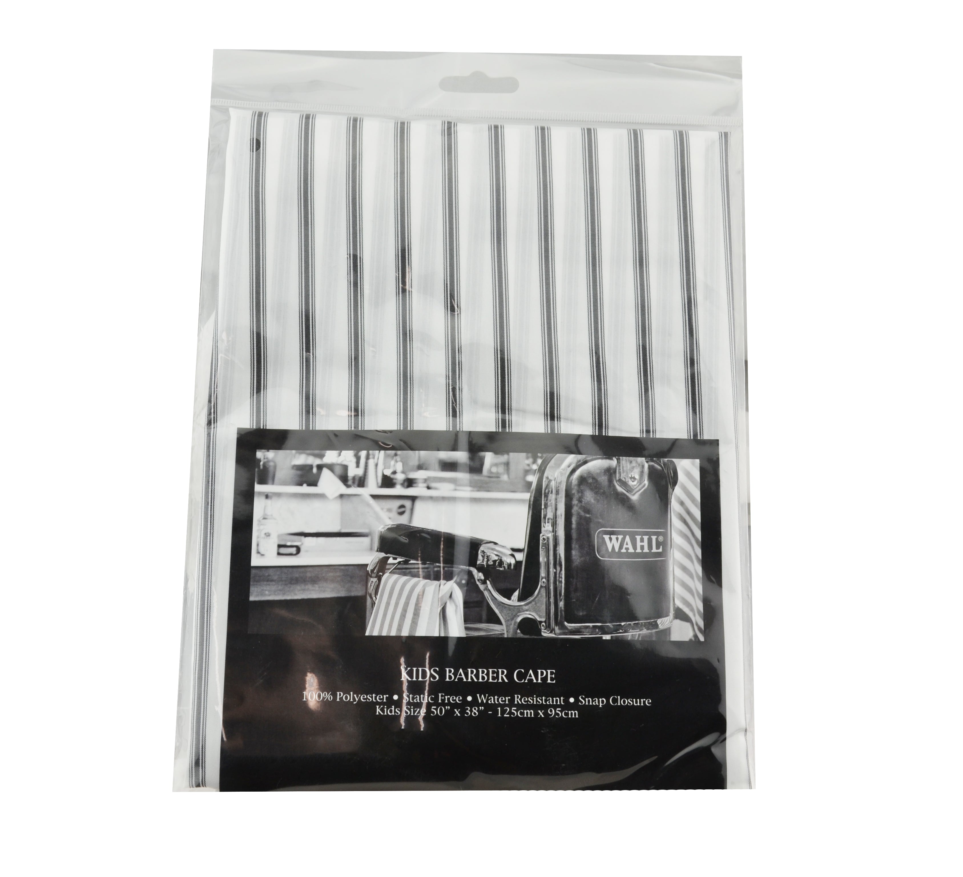 Wahl Kiddy Cape Pinstripe White Capes Wahl