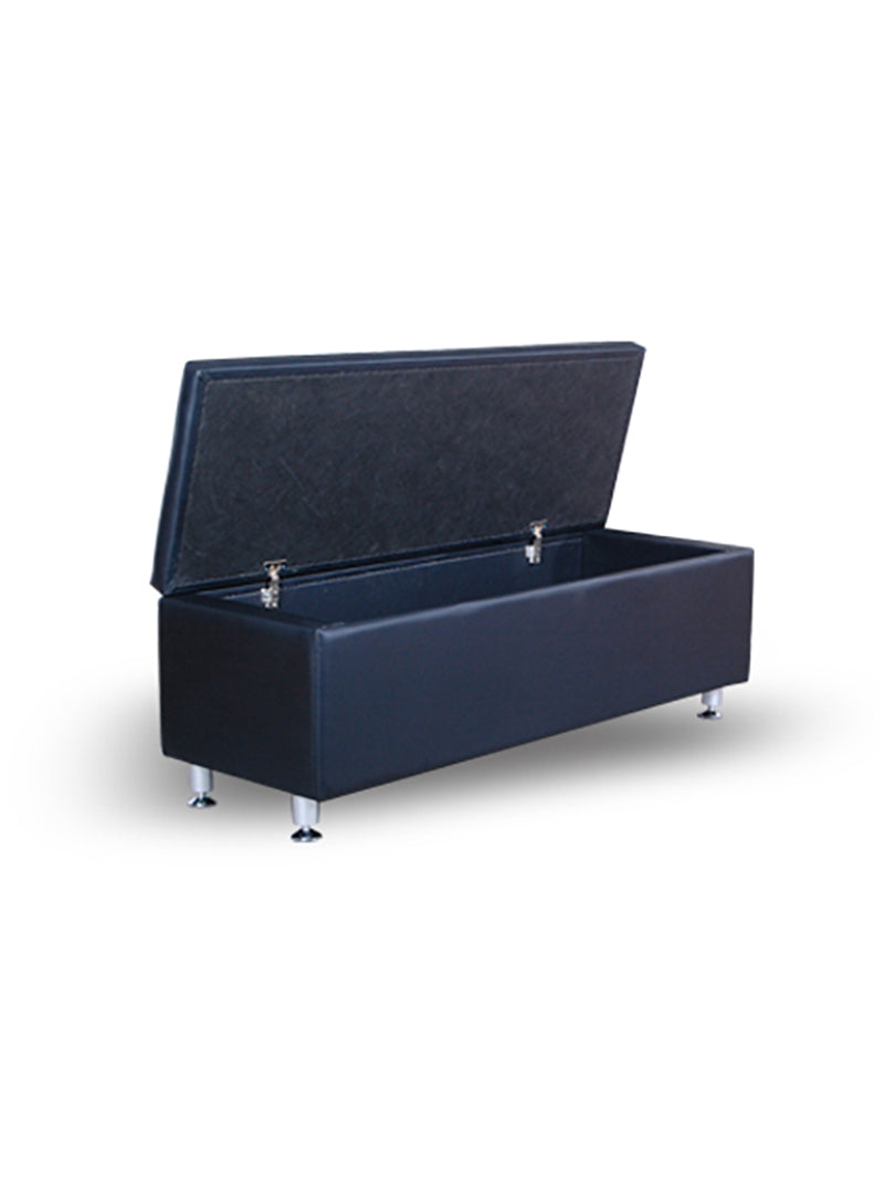 Karma Pooraka 3 Seater Ottoman Waiting Lounge With Storage 05010101 - Black Waiting Lounges - Chairs Karma