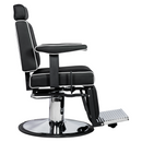 Karma Nerang Barber Chair Black & Chrome with White Piping 04150102WP