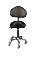 Karma Cradle Mountain Salon Stool with Back Black 07070102 Salon Stools Karma