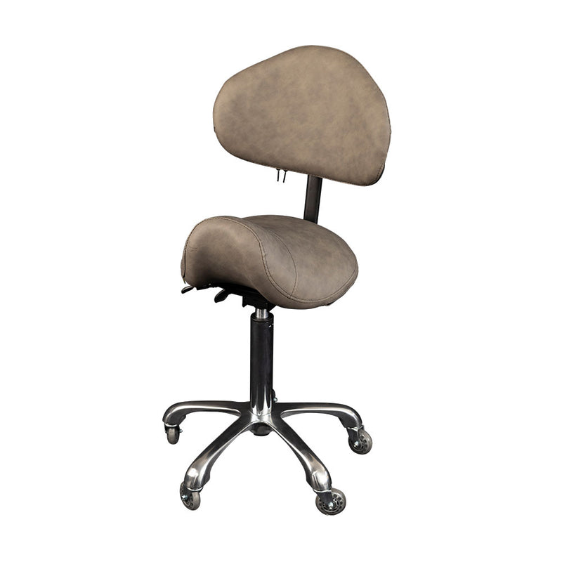 Karma Cradle Mountain Salon Stool with Back Grey 07071301