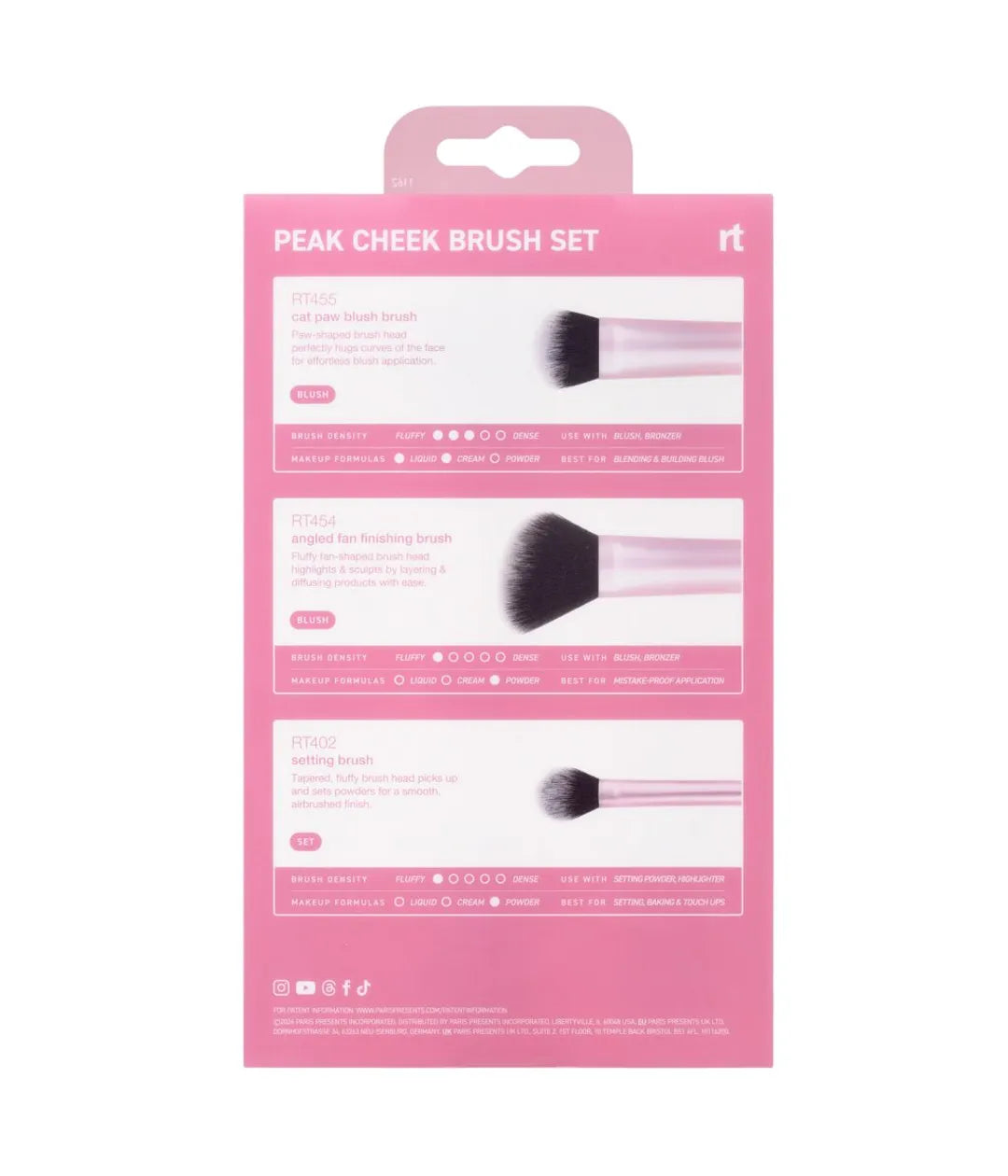 Real Techniques Peak Cheek Brush Set Make Up Brushes Real Techniques