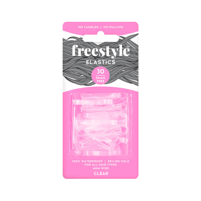 Freestyle Snag Free Hair Elastics 4mm Clear 30pc