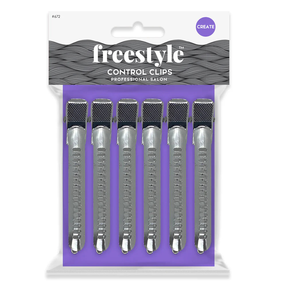 Freestyle Control Clips 6pc Hair Clips- Ties - Accessories Freestyle