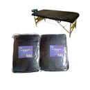 Carton of 10x Bob Fitted Bed Sheets Non-Woven Black 10pk Bob