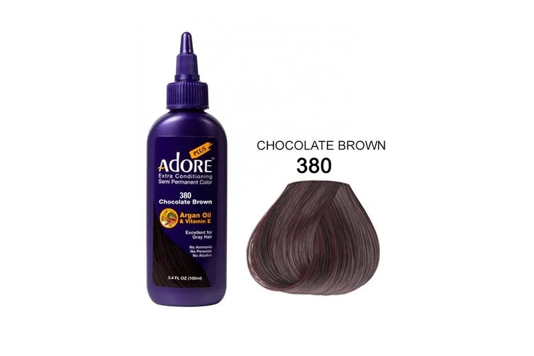 Adore Plus Semi Permanent Hair Colour No. 380 Chocolate Brown 100ml