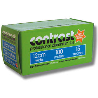 Contrast Roll Foil 100M 15micron 12cm Wide