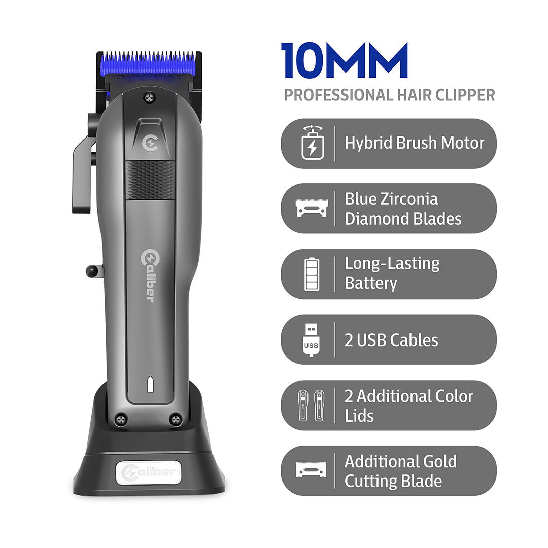 Caliber 10mm Professional Clipper Zero Gap with Zirconia Blades Clipper Caliber