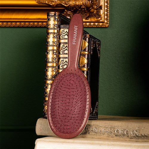 Framar Dark Academia Detangle Brush Maroon Hair Brush Framar