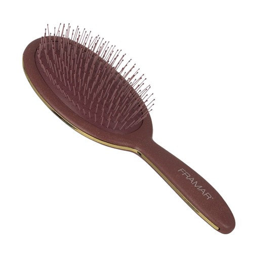 Framar Dark Academia Detangle Brush Maroon Hair Brush Framar