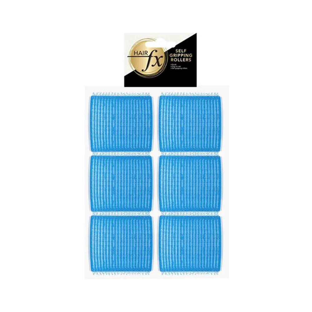 Hair FX Magic Grip Velcro Rollers 6pc 57mm Light Blue Rollers Hair FX