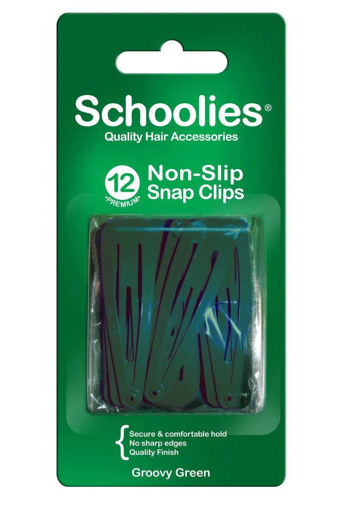 Schoolies SC405 Snap Clips 12pc Groovy Green