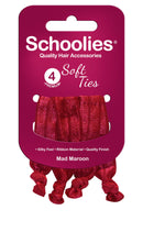 Schoolies SC424 Soft Ties 4pc Mad Maroon Retail Schoolies