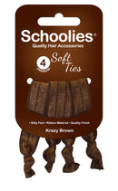 Schoolies SC427 Soft Ties 4pc Krazy Brown Retail Schoolies