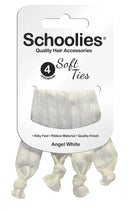 Schoolies SC429 Soft Ties 4pc Angel White Retail Schoolies