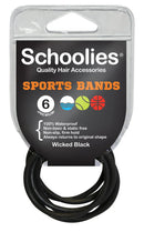 Schoolies SC489 Sports Bands 6pc Wicked Black Retail Schoolies