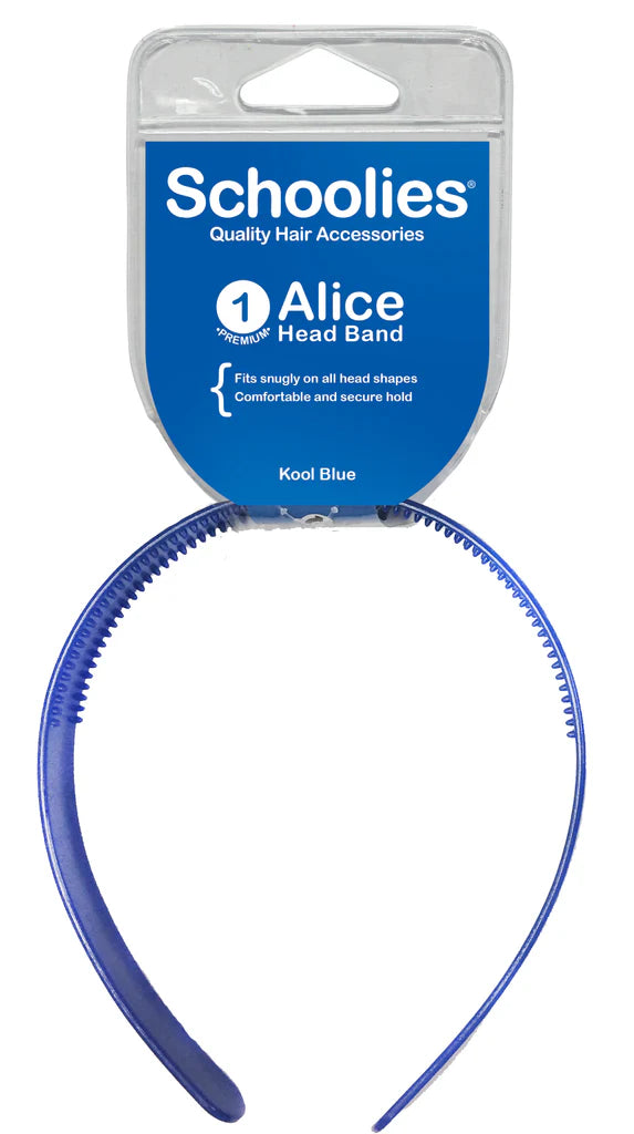 Schoolies SC502 Alice Head Band Kool Blue Hair Clips- Ties - Accessories Schoolies