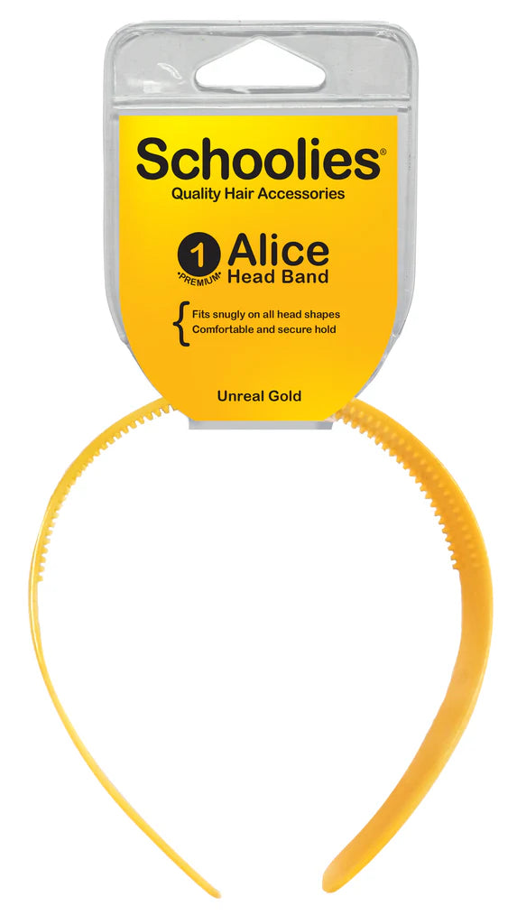 Schoolies SC506 Alice Head Band Unreal Gold Hair Clips- Ties - Accessories Schoolies