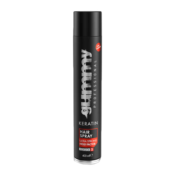 Gummy Professional Keratin Hair Spray Ultra Strong Hold Factor 400ml Hair Spray Gummy