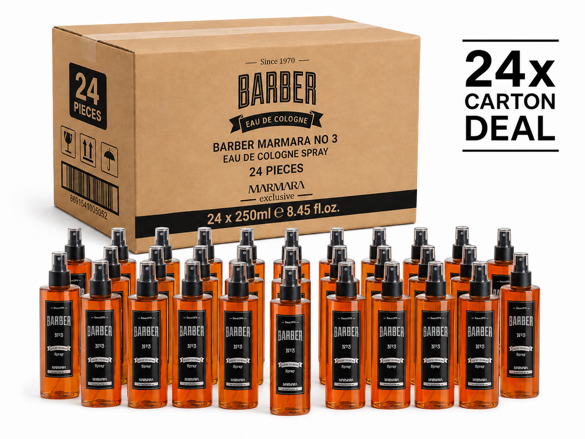 24x Barber Marmara Eau De Cologne No. 3 250ml – Cologne & Aftershave Cologne Barber Marmara