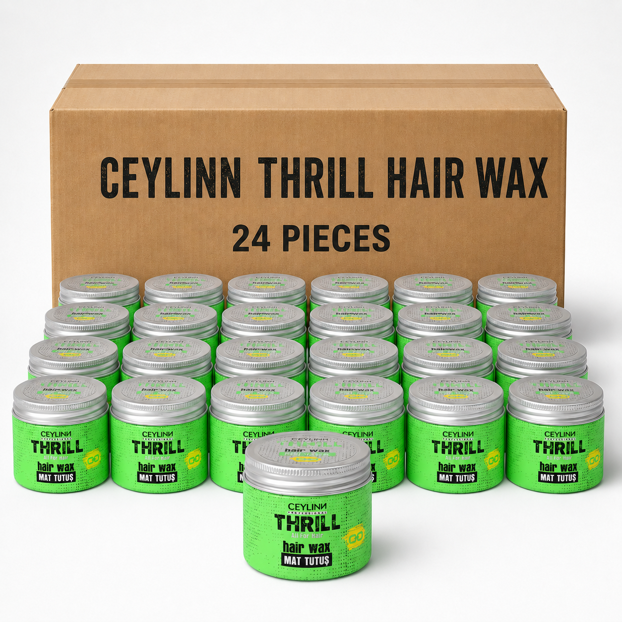 24x Ceylinn Thrill Matte Look Hair Wax 150ml – Strong Hold Matte Styling Wax (Carton Deal)