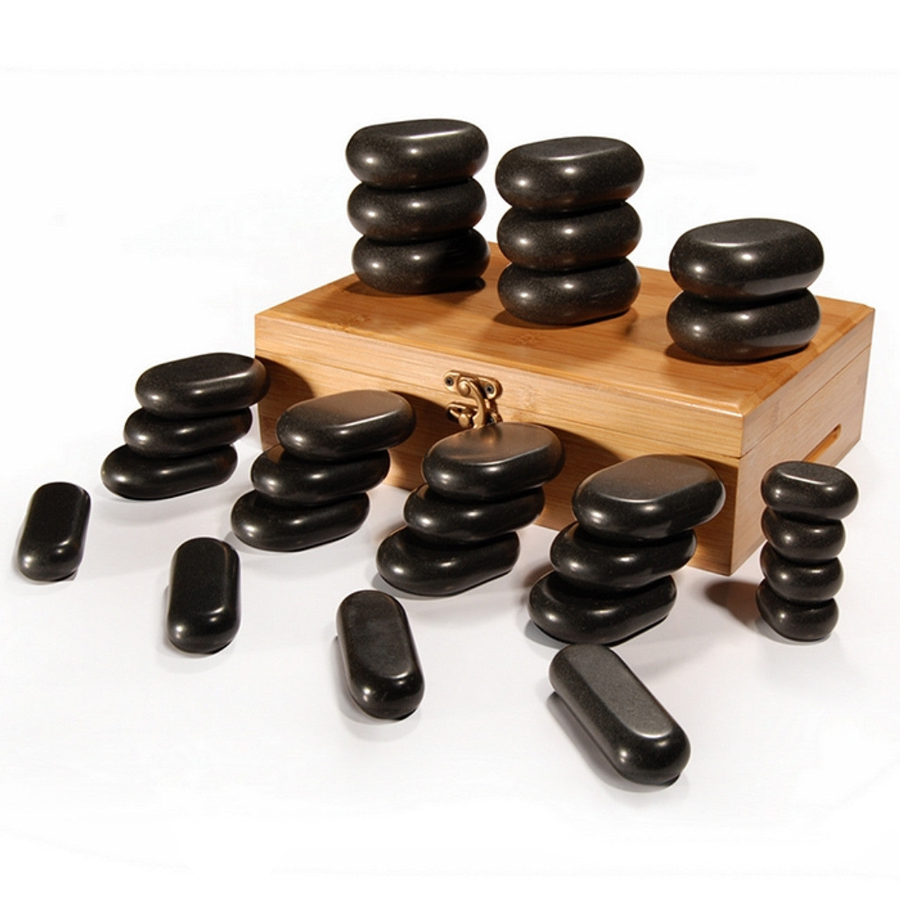 Joiken SPA Hot Stone 28 Piece Set 100% Basalt Rocks for Body Massage 453216 Spa Product Joiken