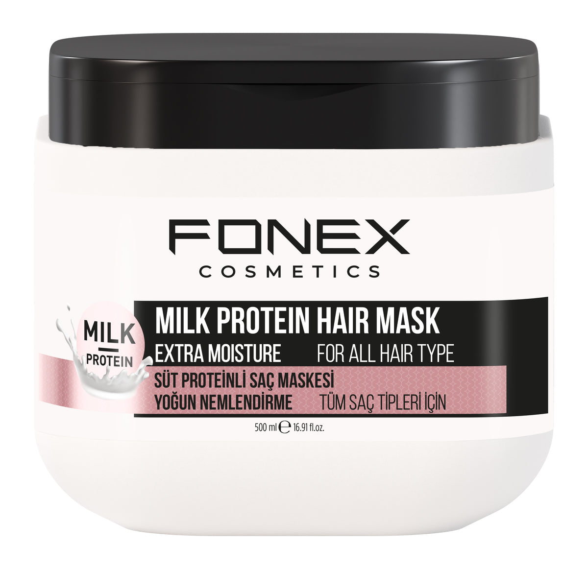 Fonex Milk Protein Hair Mask 500ml – Nourishing Treatment for Dry & Damaged Hair