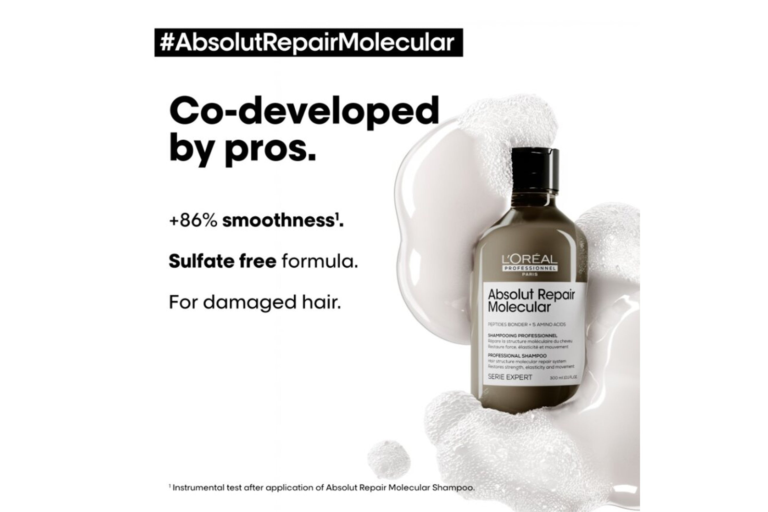 L'oreal Absolut Repair Molecular Shampoo 300ml Hair Treatment Loreal