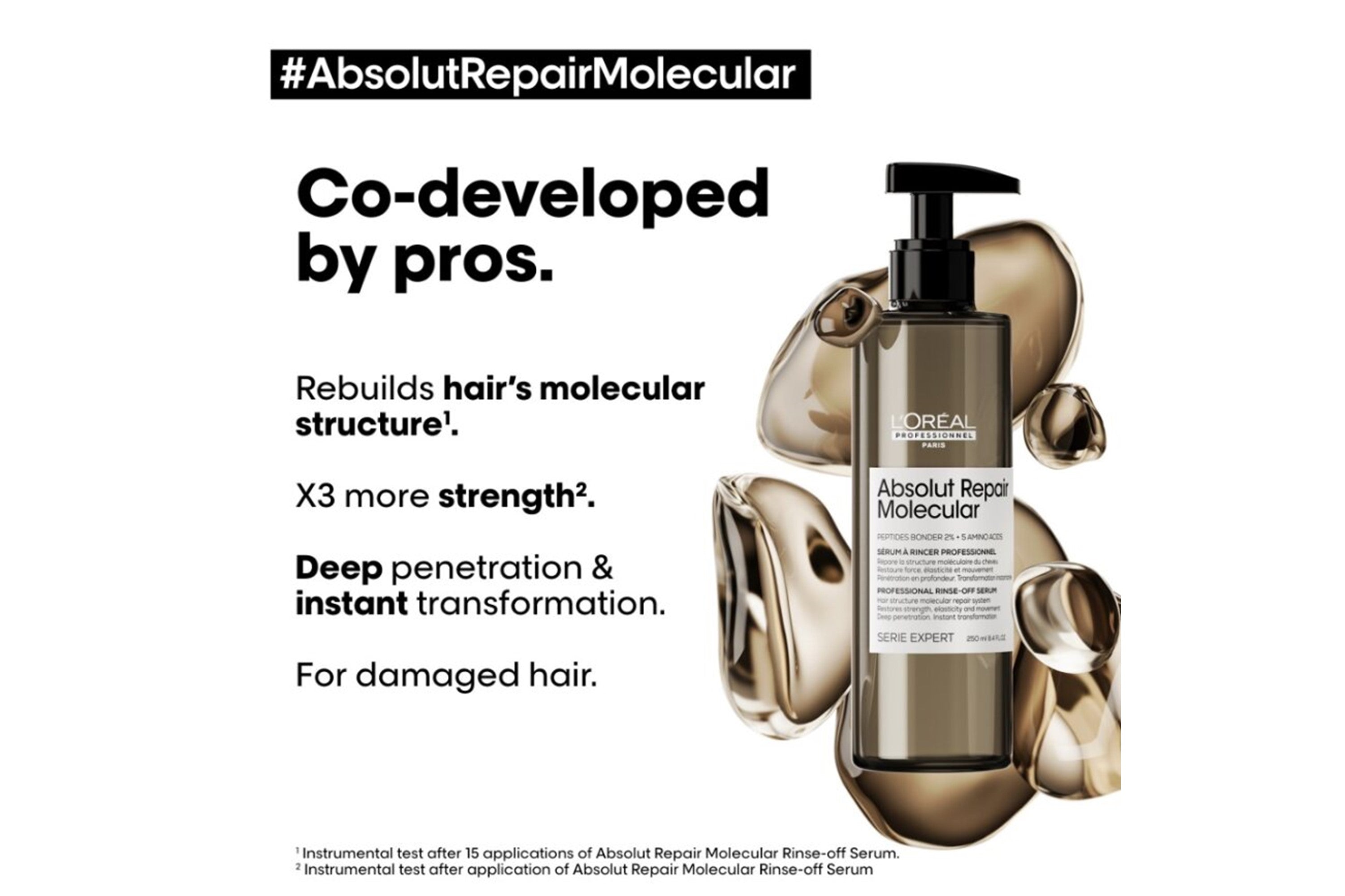 L'oreal Absolut Repair Molecular Rinse-Off Serum 250ml Hair Oil and Serum Loreal