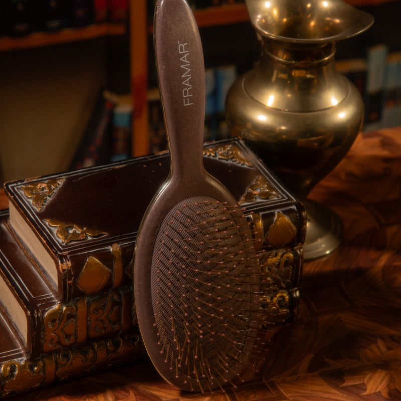 Framar Dark Academia Detangle Brush Mahogany Hair Brush Framar