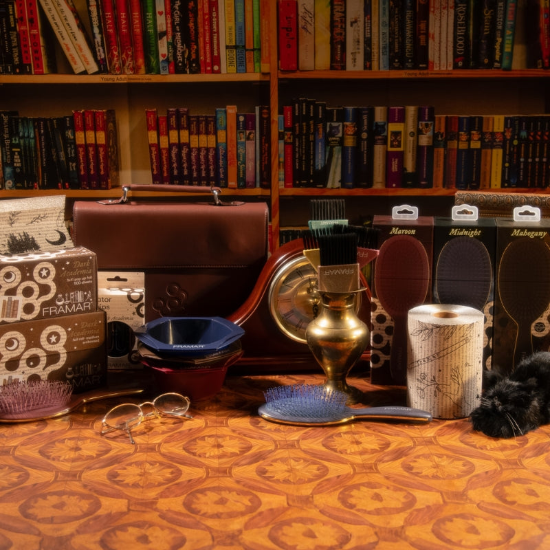 Framar Dark Academia Detangle Brush Mahogany Hair Brush Framar