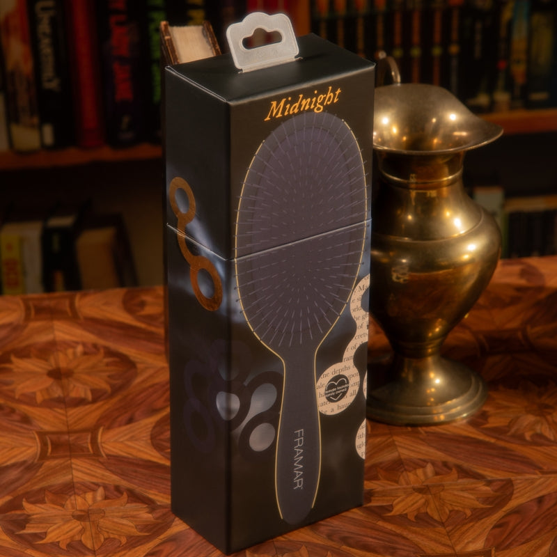 Framar Dark Academia Detangle Brush Midnight Hair Brush Framar