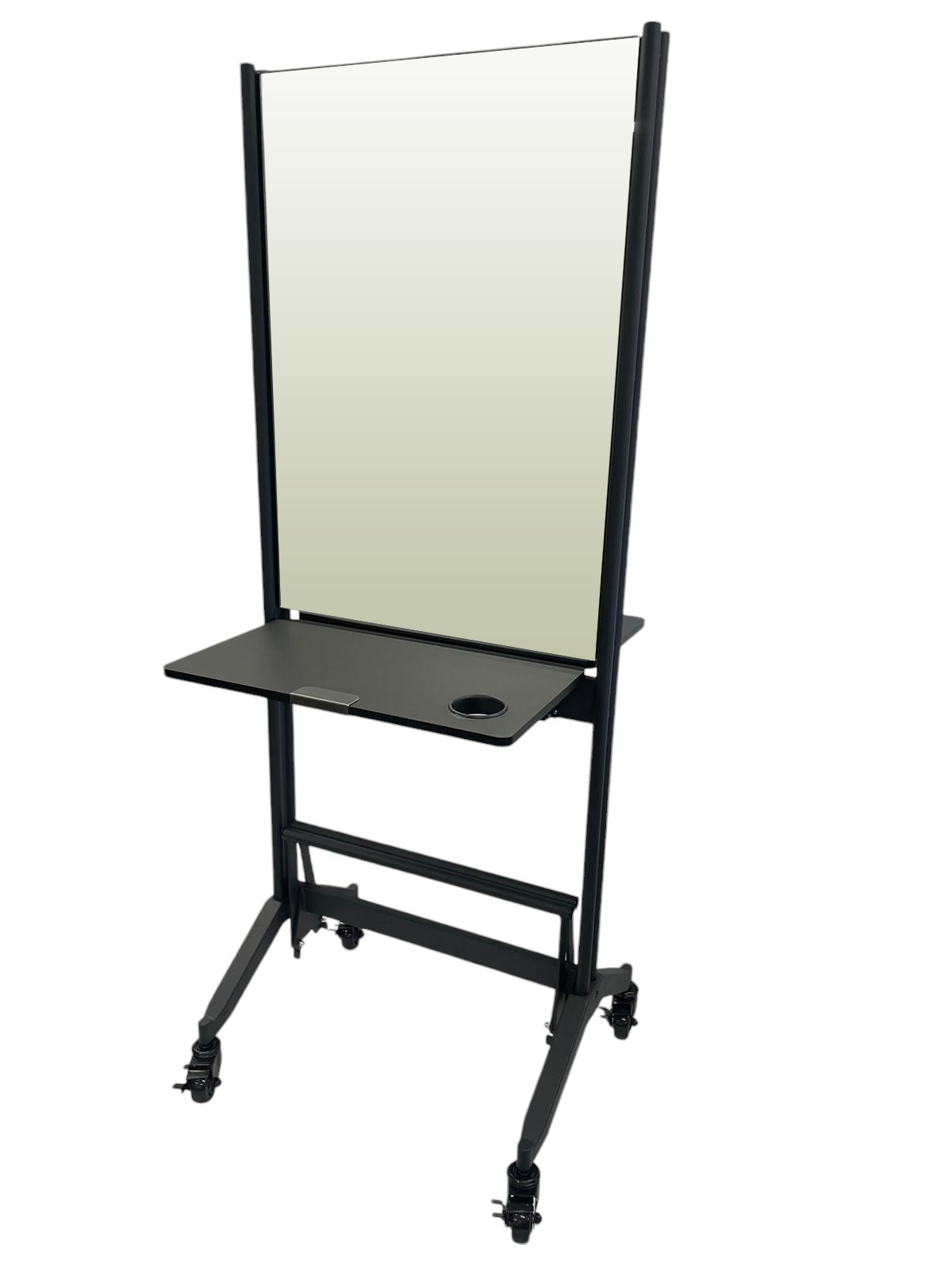 Karma Broome Double Sided Mobile Workstation with Mirror Black 060901 Workstations - Mirrors Karma
