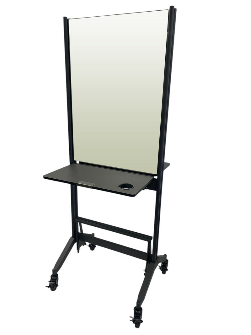 Karma Broome Double Sided Mobile Workstation with Mirror Black 060901