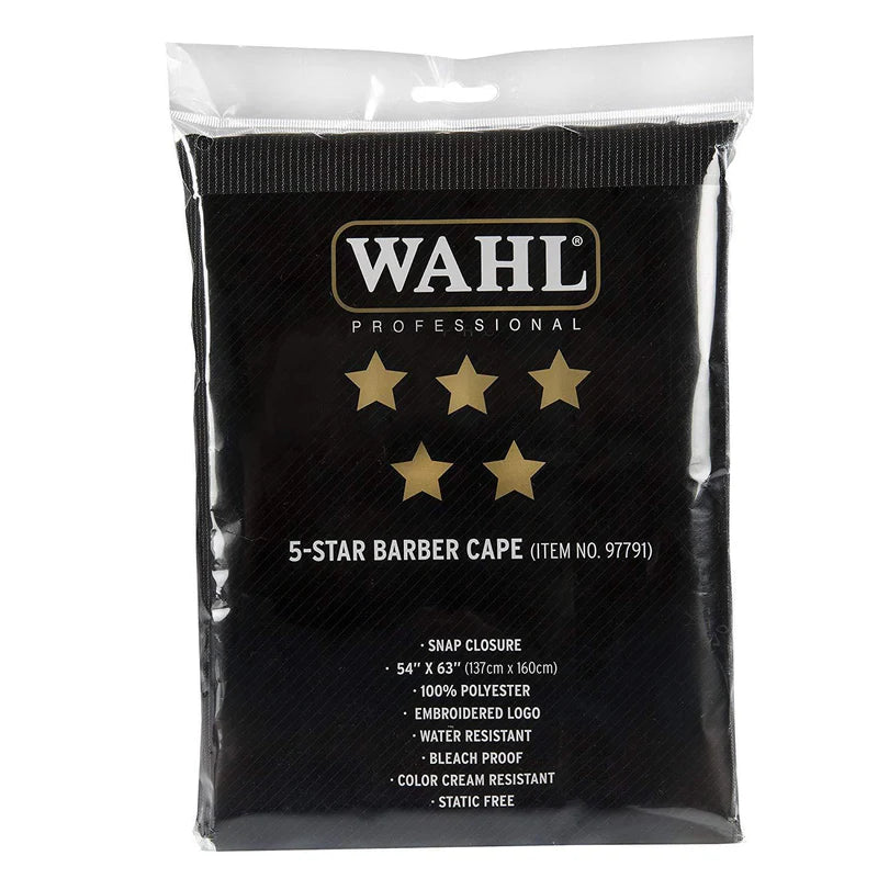Wahl 5 Star Black Pinstripe Cape Capes Wahl