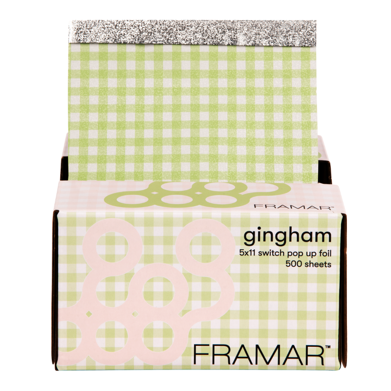 Framar 5x11 Pop-Ups Gingham Switch (Pink/Green) 500 Sheets Green) 500 Sheets Foil Framar