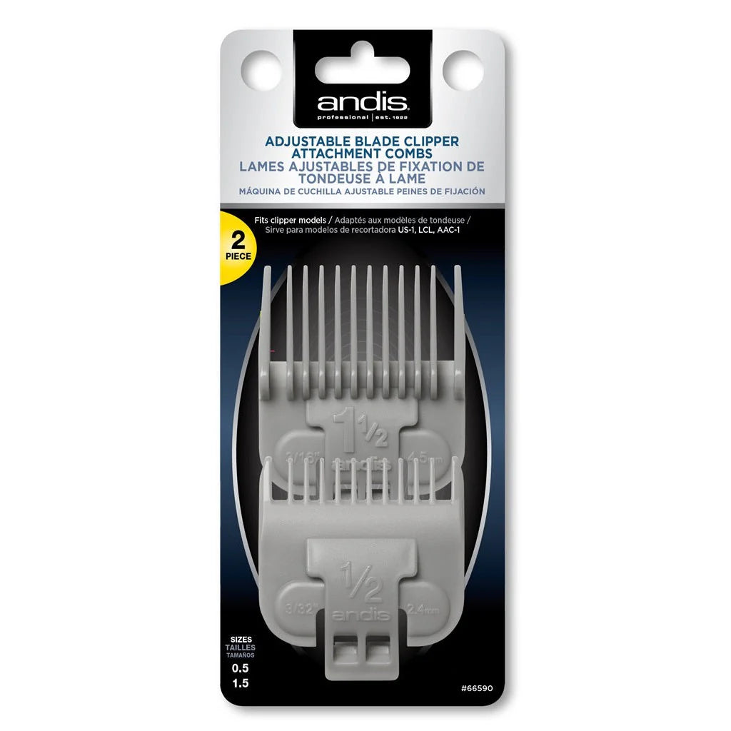 Andis Replacement Comb Set #0.5 & #1.5 2pc Clipper/Trimmer Accessories Andis