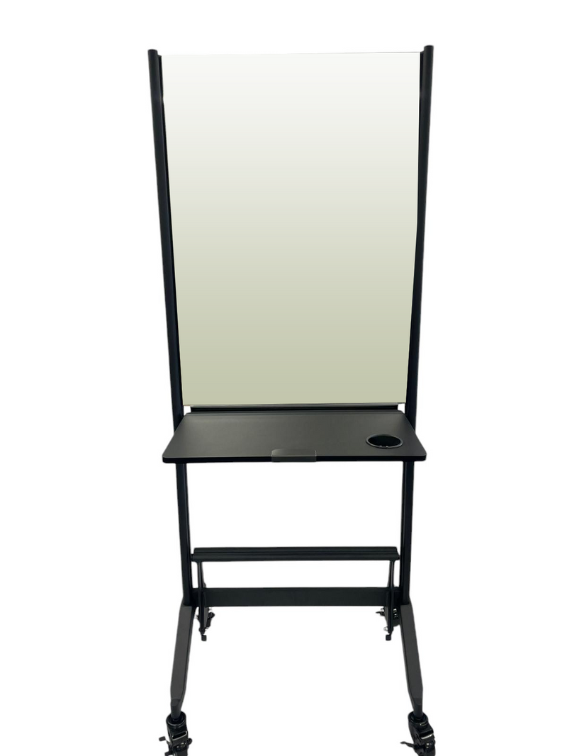 Karma Broome Double Sided Mobile Workstation with Mirror Black 060901