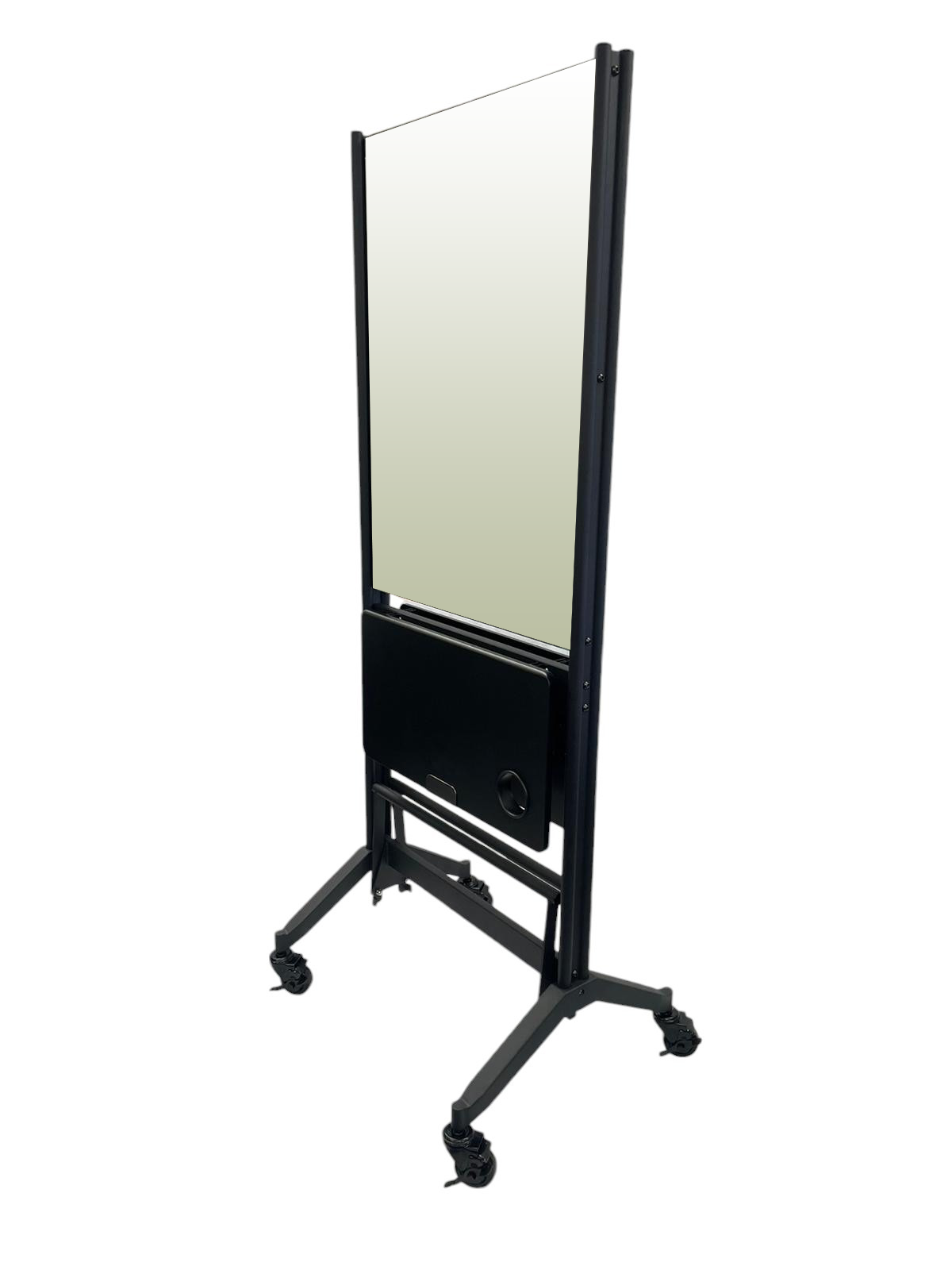 Karma Broome Double Sided Mobile Workstation with Mirror Black 060901 Workstations - Mirrors Karma