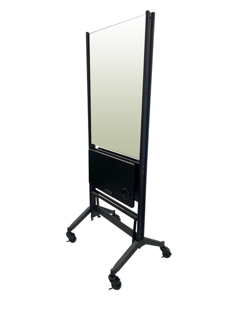 Karma Broome Double Sided Mobile Workstation with Mirror White 060904 Workstations & Mirrors Karma