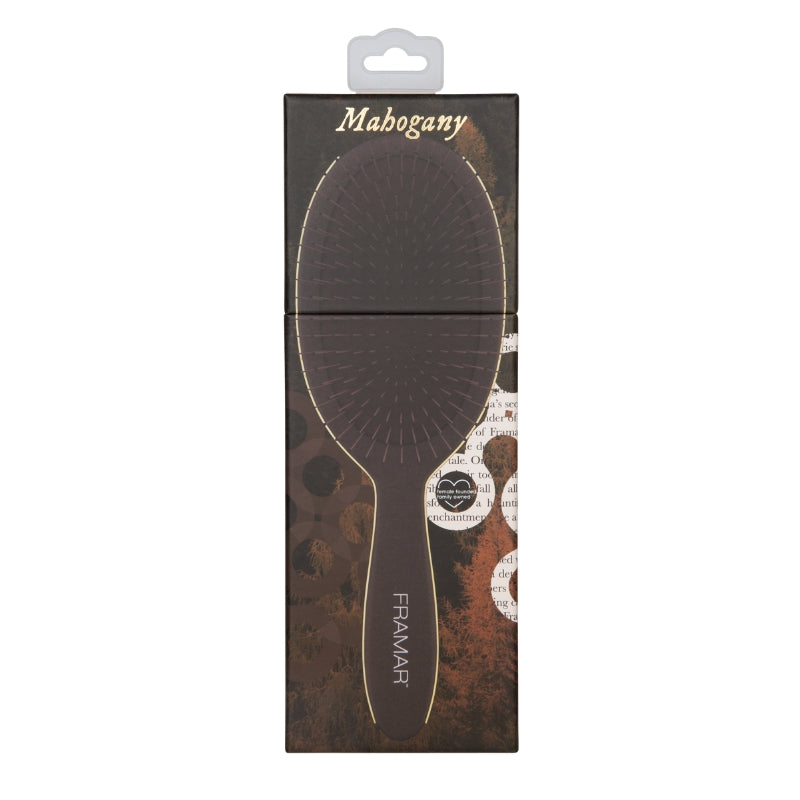 Framar Dark Academia Detangle Brush Mahogany Hair Brush Framar