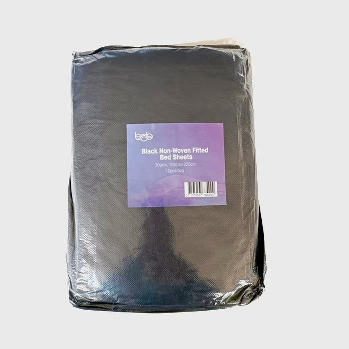 Bob Fitted Bed Sheets Non-Woven Black 10pk