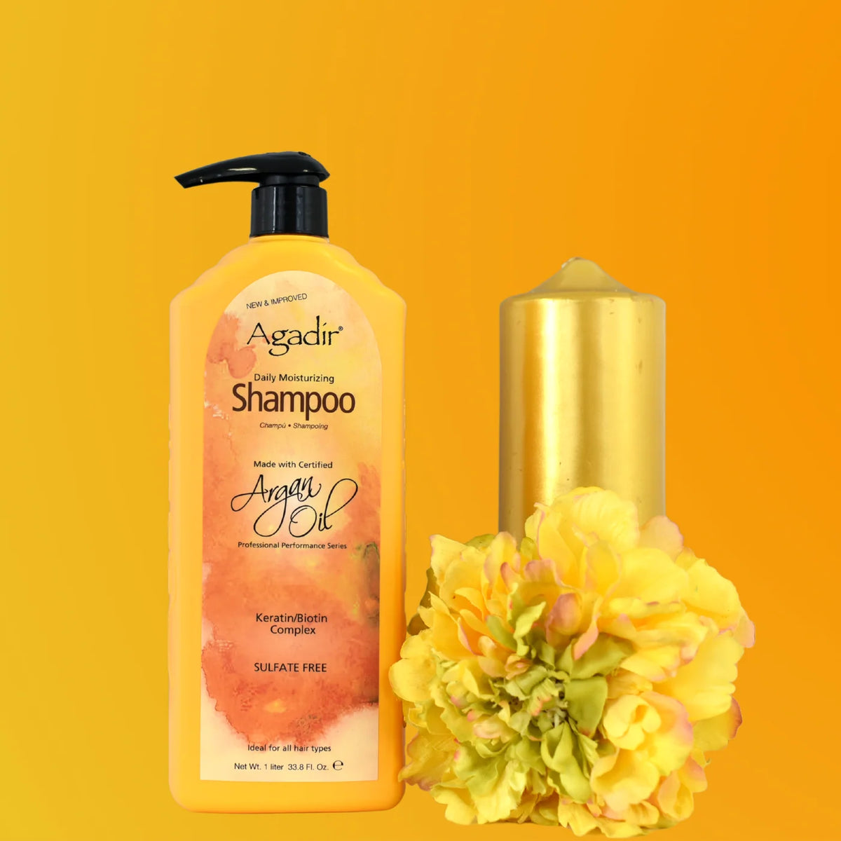Agadir Argan Oil Daily Moisturising Shampoo 1L – Professional Hydrating Salon Shampoo