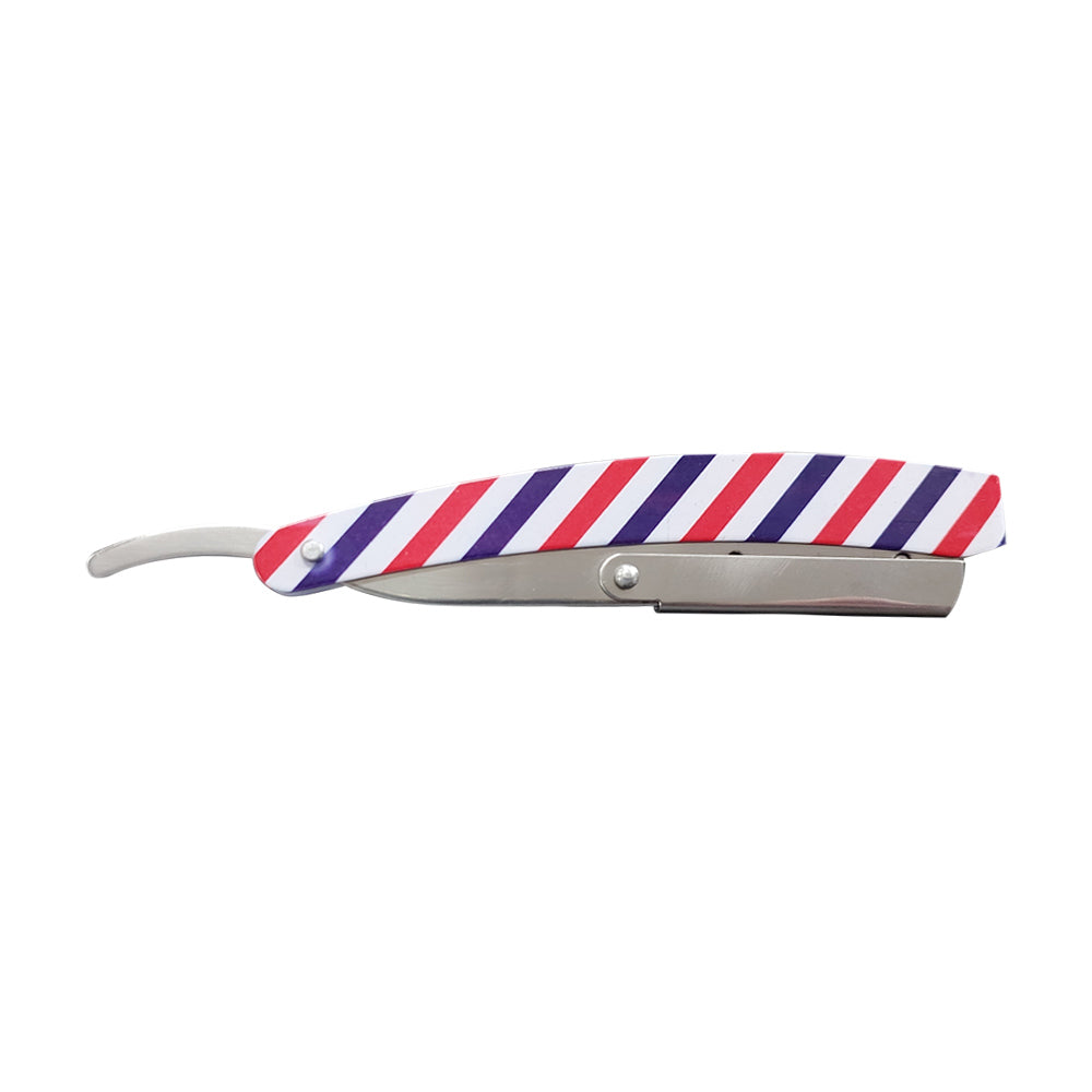 BOB Butterfly Metal Handle Cut Throat Shaving Razor - Barber Pole Razors Bob