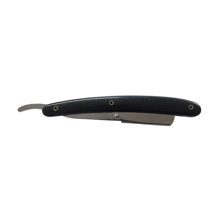 BOB Butterfly Plastic Handle Cut Throat Shaving Razor - Black Razors Bob