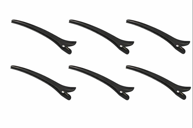 BOB Professional Hair Sectioning Clips 6pk - Black Hair Clips- Ties - Accessories Bob