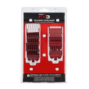 BaBylissPRO FX3 Replacement Clipper Guards Black/Red 8pk .5-6 Clipper/Trimmer Attachment BaBylissPRO