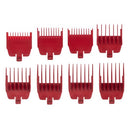 BaBylissPRO FX3 Replacement Clipper Guards Black/Red 8pk .5-6 Clipper/Trimmer Attachment BaBylissPRO