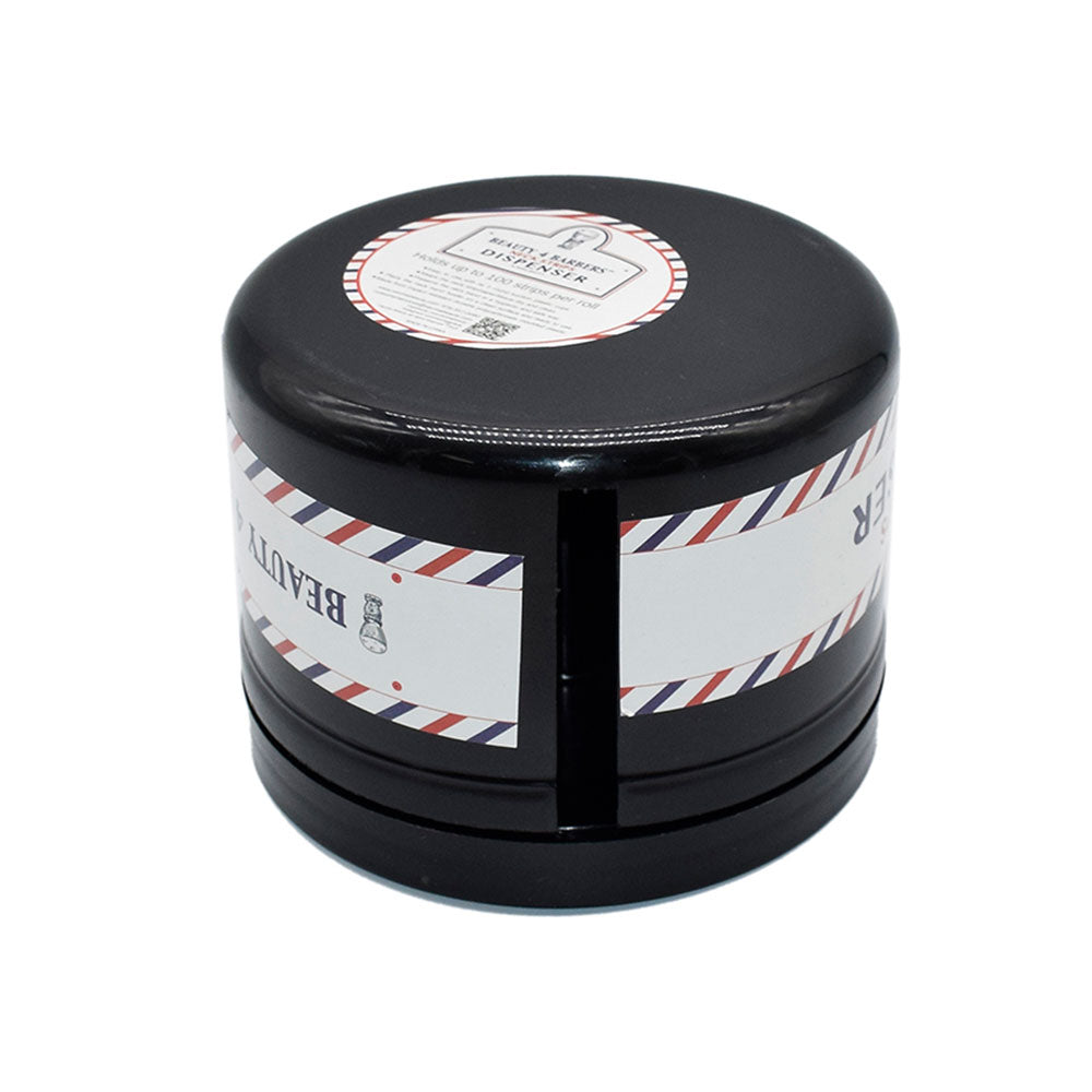 BOB Black Neck Strips Dispenser, Neck Paper Roll Holder, Neck Covering Paper Case Container with Suction Cup Base Neck Rolls Bob